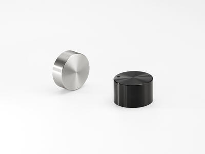 Oven knobs in steelox and oxiblack finish